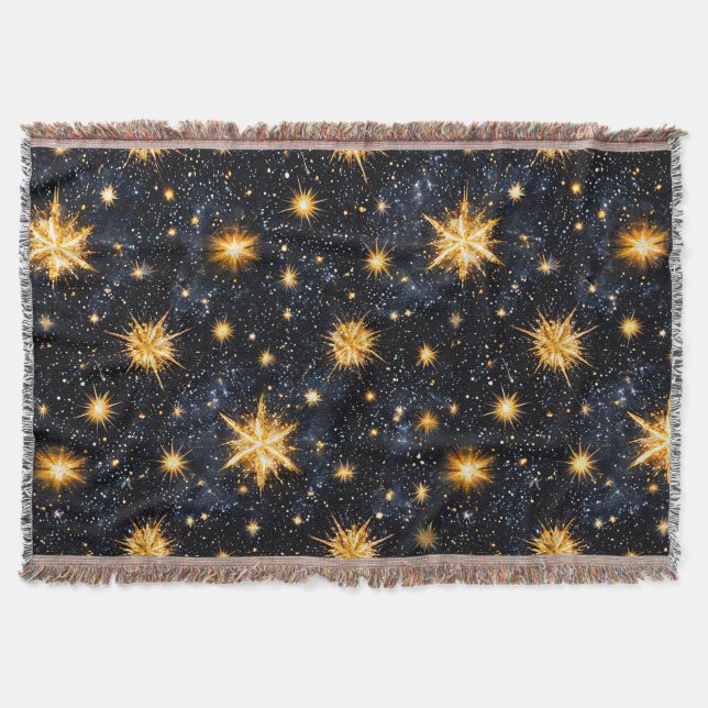 Stars and night sky throw blanket (Front)