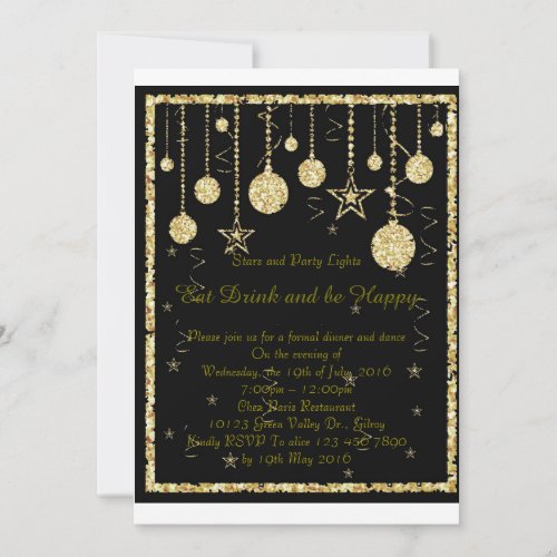 Stars and Party Lights Card