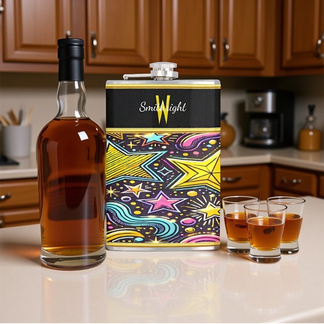 Stars and Patterns Brighten the Night Flask (Creator Uploaded)