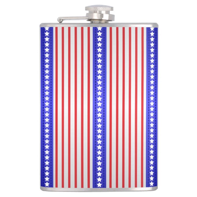 Stars and Pinstripes Flask (Front)