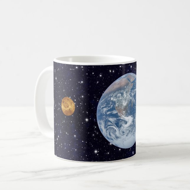 Stars and planets coffee mug (Front Left)