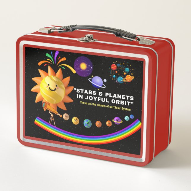 "Stars and Planets in Joyful Orbit Lunch Box (Front)