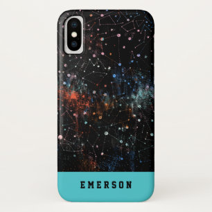 stars and space fun astronomy pattern iPhone x case