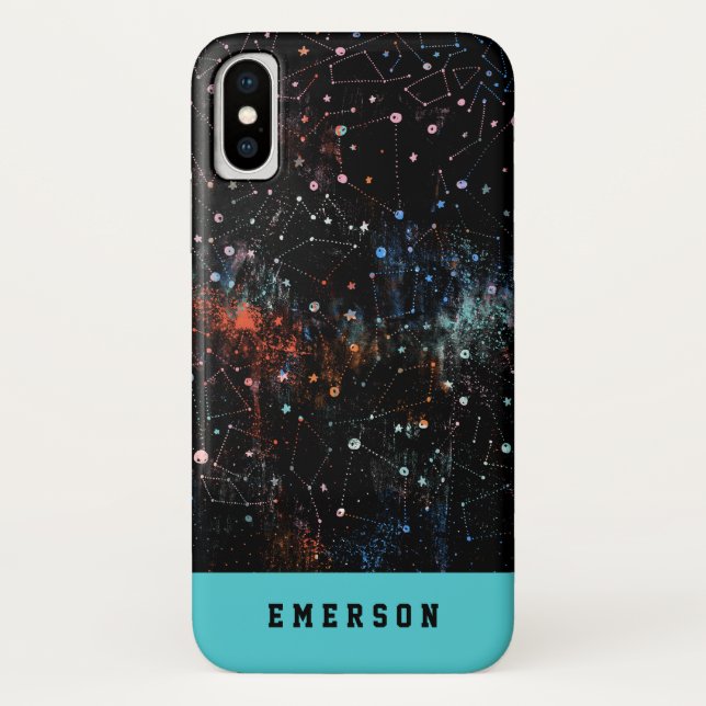 stars and space fun astronomy pattern Case-Mate iPhone case (Back)
