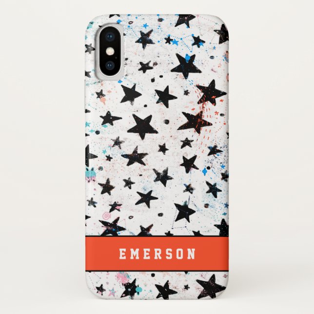 stars and space fun astronomy pattern Case-Mate iPhone case (Back)