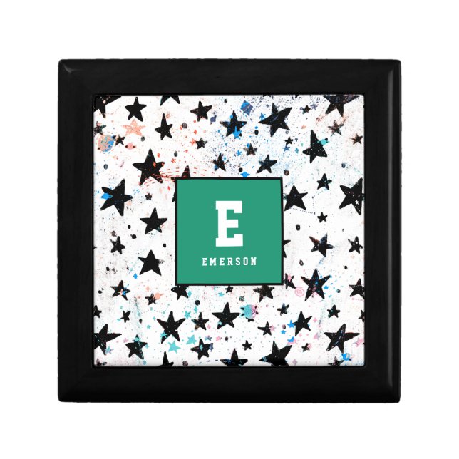 stars and space fun astronomy pattern gift box (Front)