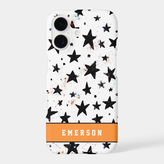 stars and space fun astronomy pattern iphone case (Back)