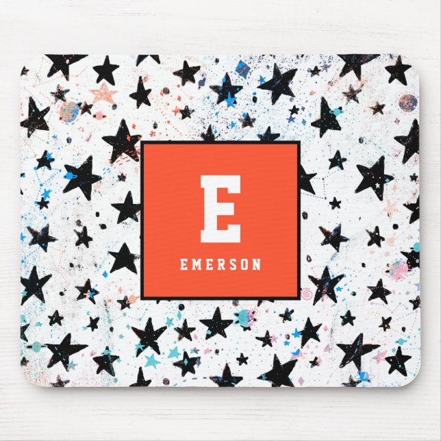 stars and space fun astronomy pattern mouse pad (Front)