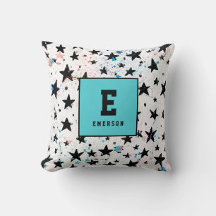 stars and space fun astronomy pattern throw pillow
