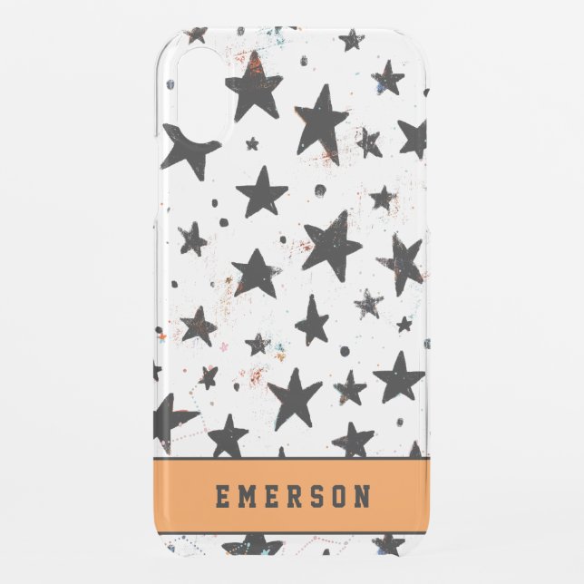 stars and space fun astronomy pattern uncommon iPhone case (Back)