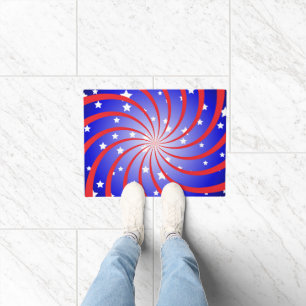 Stars and Spiral Burst Doormat