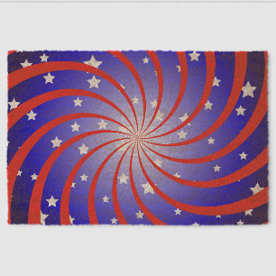 Stars and Spiral Burst Fiber Doormat