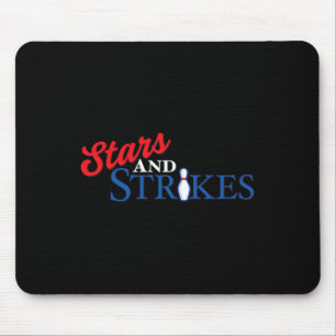 Stars And Strikes Bob Bowling Team American Color Mouse Pad