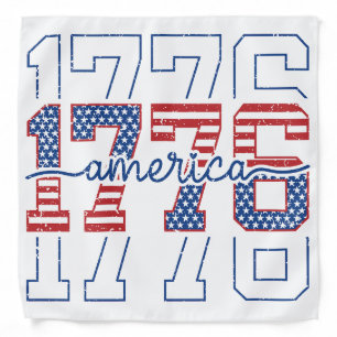 Stars and Stripes 1776 America USA Anniversary Bandana