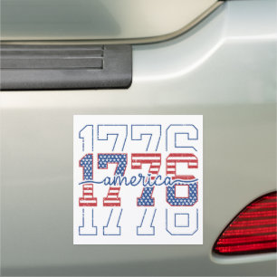 Stars and Stripes 1776 American Anniversary Car Magnet