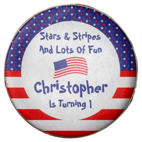 Stars and Stripes 1st Birthday Chocolate Covered Oreo