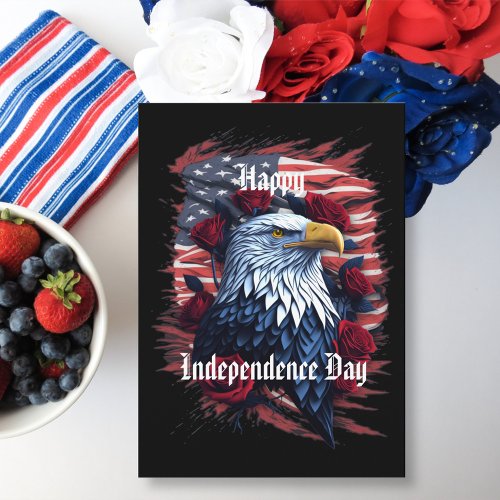 Stars and Stripes 4th July Independence Day Flag Card