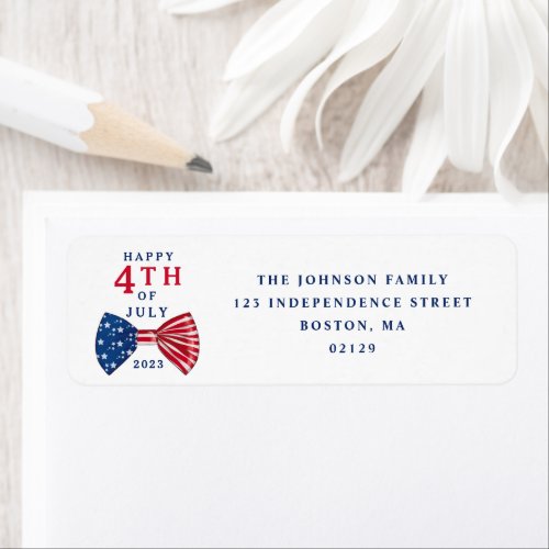Stars And Stripes 4th Of July Address Label