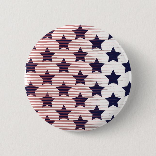 Stars and Stripes 4th of July America Button (Front)