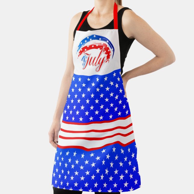 Stars and Stripes 4th of July Apron (Insitu)