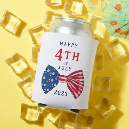 Stars And Stripes 4th Of July Can Cooler