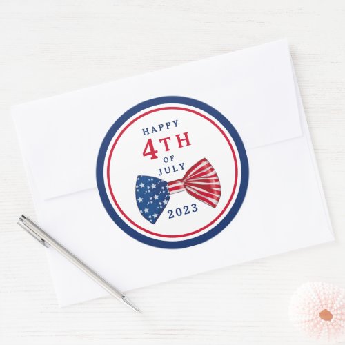 Stars And Stripes 4th Of July  Classic Round Sticker