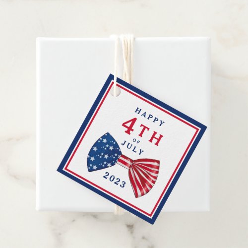 Stars And Stripes 4th Of July Favor Tags
