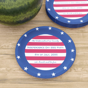 Stars and Stripes 4th of July Paper Plates