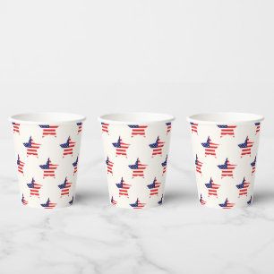 Stars and stripes 4th of July Patriotic Paper Cups
