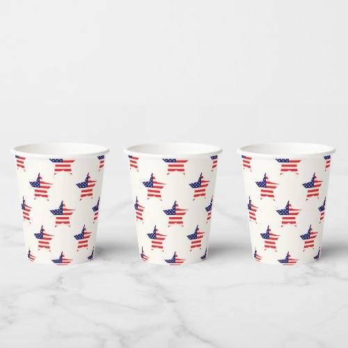 Stars and stripes 4th of July Patriotic Paper Cups