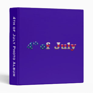 Stars and Stripes 4th of July Photo Album Template Binder