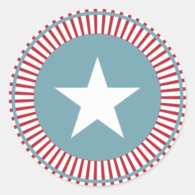 Stars and Stripes 4th of July Stickers (Front)