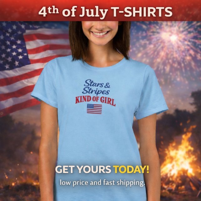 Stars and Stripes | 4th of July T-shirt for Her (Creator Uploaded)