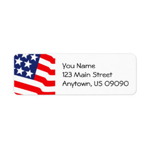 Stars And Stripes Address Labels