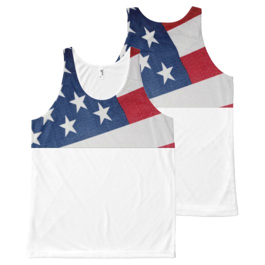 Stars and Stripes All-Over-Print Tank Top (Front and Back)