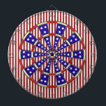 Stars and Stripes American Dartboard<br><div class="desc">This red, white and blue stars-and-stripes dartboard design is inspired by the flag of the United States of America. It would look cool in a game room with a rustic Americana theme and would be a great way to entertain your guests at a Fourth of July Independence Day party. See...</div>