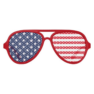 Stars and Stripes American Flag Aviator Sunglasses