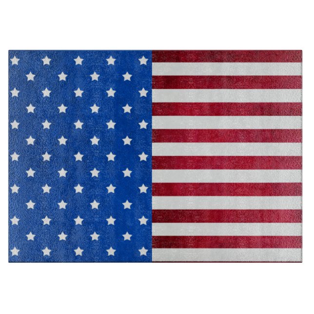 Stars And Stripes-American Flag by Shirley Taylor Cutting Board (Front)