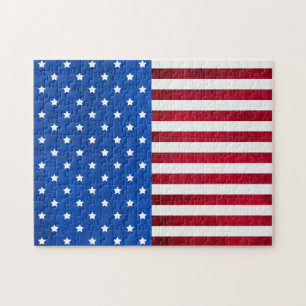 Stars And Stripes-American Flag by Shirley Taylor Jigsaw Puzzle