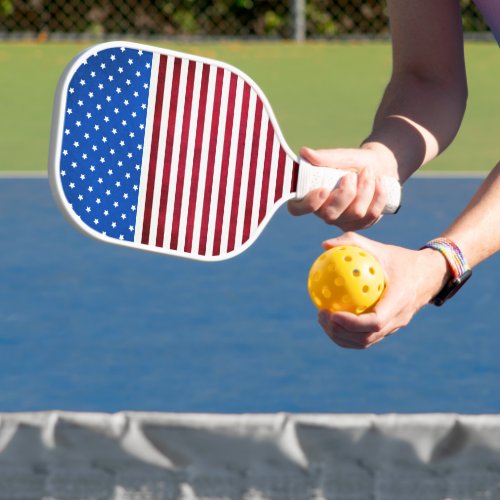 Stars and Stripes_American flag by Shirley Taylor Pickleball Paddle
