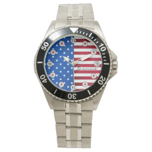 Stars and Stripes-American Flag by Shirley Taylor Watch
