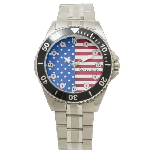 Stars and Stripes_American Flag by Shirley Taylor Watch