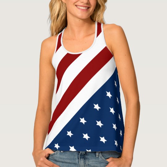 Stars and Stripes American Flag Design Tank Top