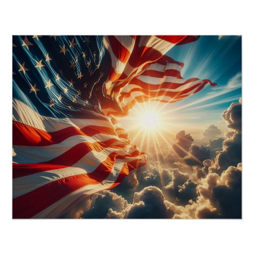Stars and Stripes American FLAG Old Glory Poster