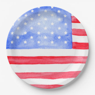 Stars and Stripes American Flag Paper Plates