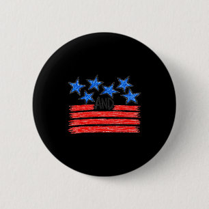 Stars and stripes american flag patriotic 4th of button