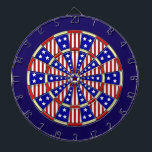 Stars and Stripes American Flag Patriotic Dartboard<br><div class="desc">This red, white and blue stars-and-stripes dartboard design is inspired by the flag of the United States of America. It would look cool in a game room or man cave with a rustic Americana theme and would be a great way to entertain your guests at a 4th of July Independence...</div>