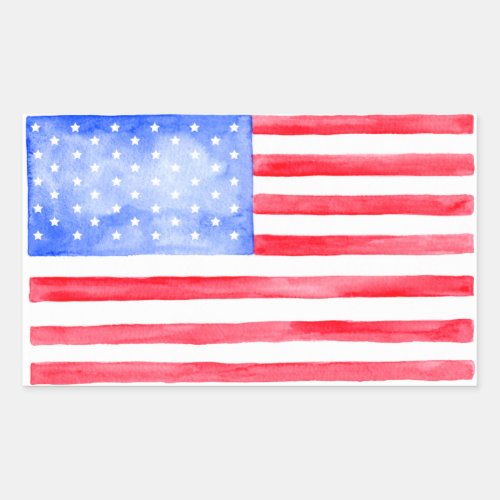 Stars and Stripes American Flag   Rectangular Sticker