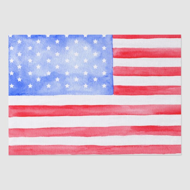 Stars and Stripes American Flag Tissue Paper (Front)