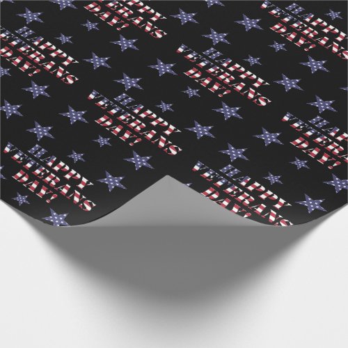 Stars and Stripes American Happy Veterans Day Wrapping Paper